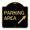 Signmission Parking Area Up Right Arrow, Black & Gold Aluminum Architectural Sign, 18" x 18", BG-1818-24613 A-DES-BG-1818-24613 - alternate 1
